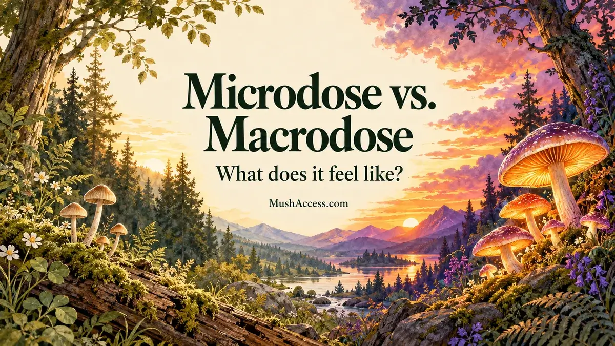 What Does a Mushroom Microdose Feel Like Compared With a Macrodose?